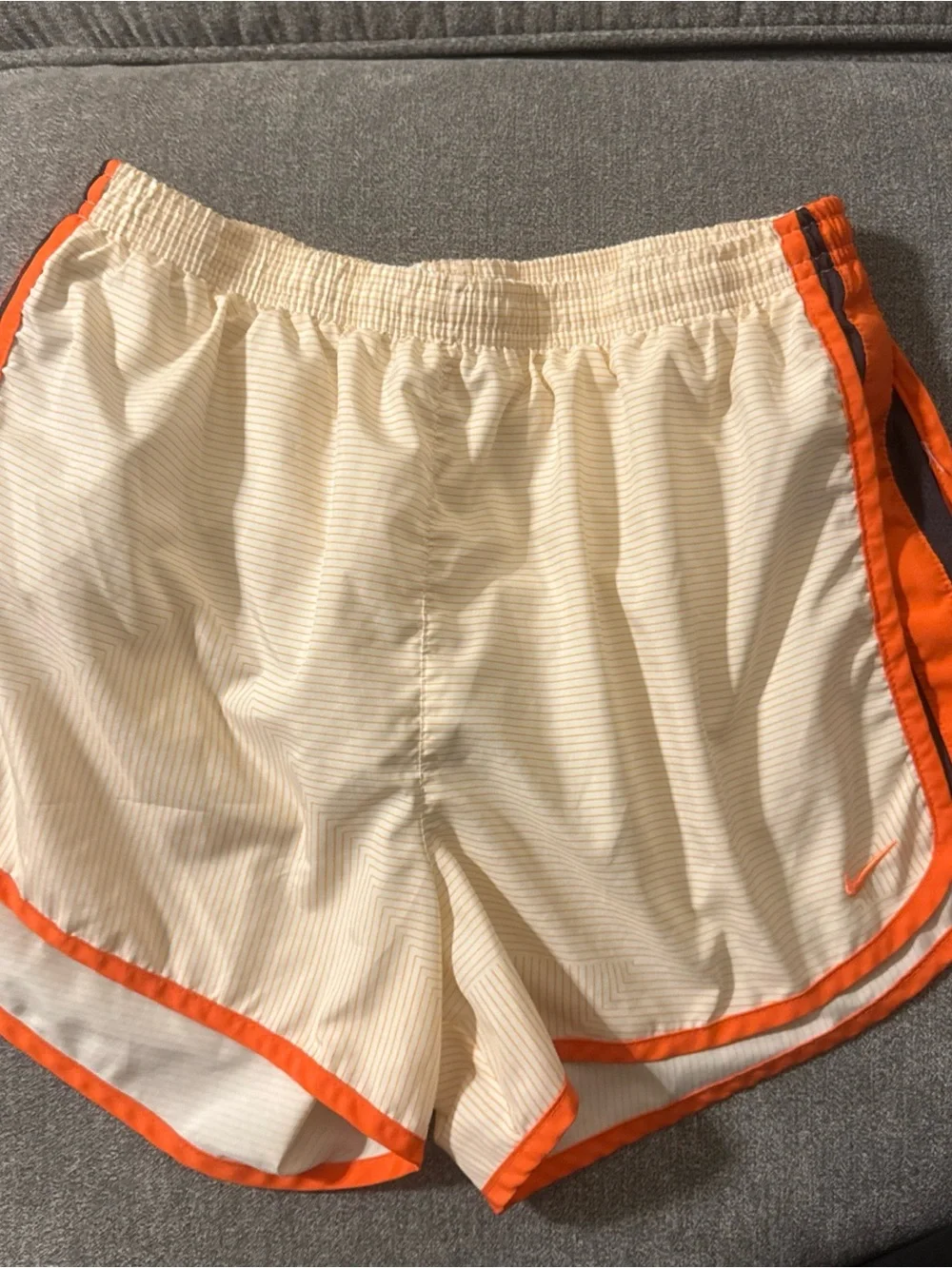 NIKE LOT OF 2 RUNNING SHORTS WOMENS MEDIUM BLACK ORANGE EUC